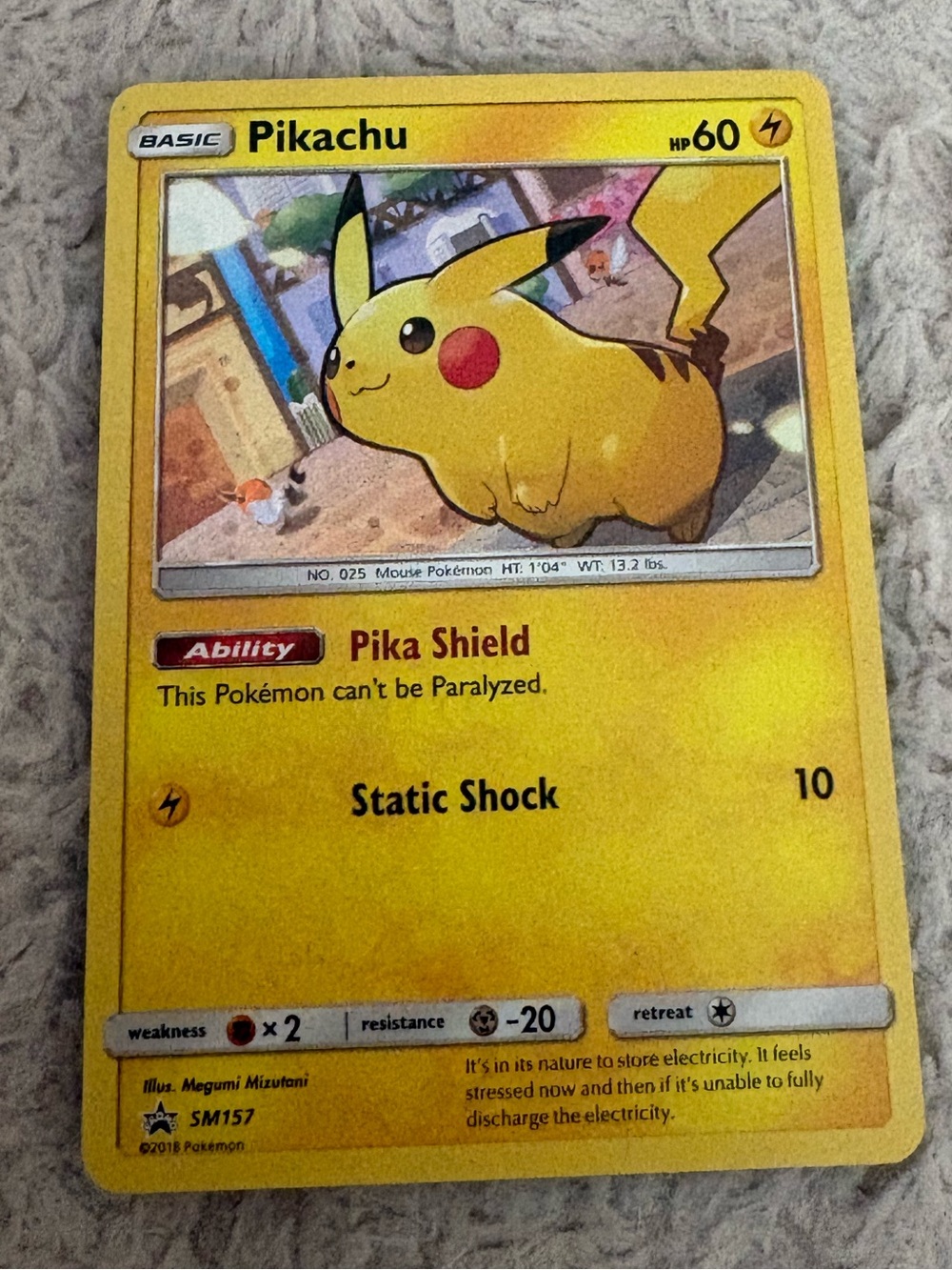 Pikachu holofoil card